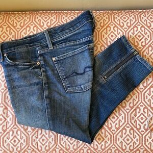 7 For All Mankind Low Rise Cropped Denim